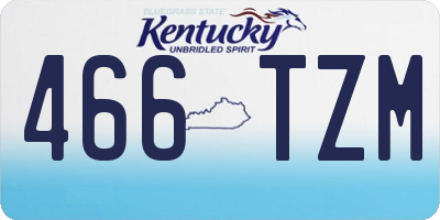 KY license plate 466TZM