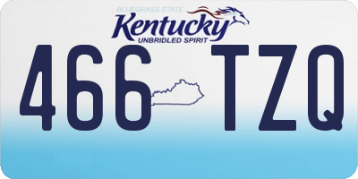 KY license plate 466TZQ