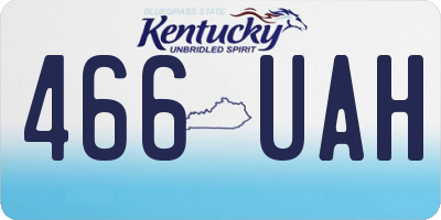 KY license plate 466UAH