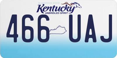 KY license plate 466UAJ