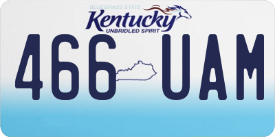 KY license plate 466UAM