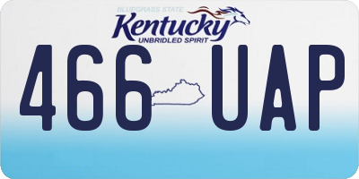 KY license plate 466UAP