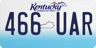 KY license plate 466UAR