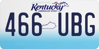 KY license plate 466UBG