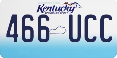 KY license plate 466UCC