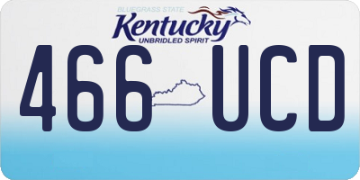 KY license plate 466UCD