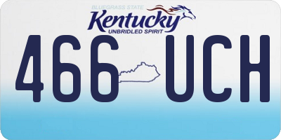 KY license plate 466UCH
