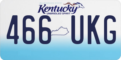 KY license plate 466UKG