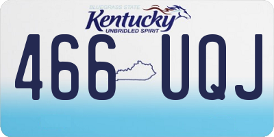 KY license plate 466UQJ
