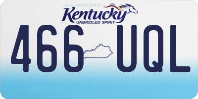 KY license plate 466UQL