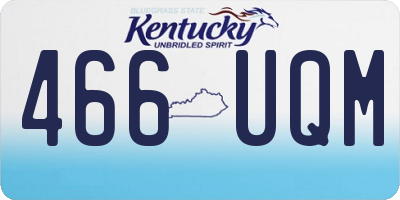 KY license plate 466UQM