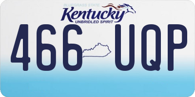 KY license plate 466UQP