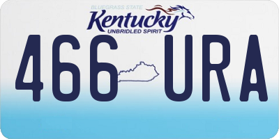 KY license plate 466URA