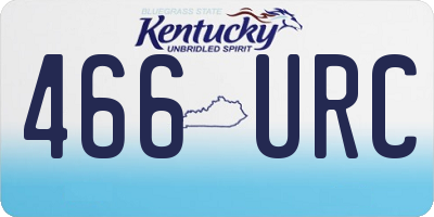 KY license plate 466URC