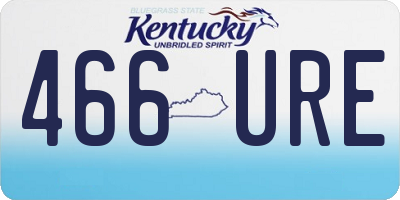 KY license plate 466URE