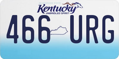 KY license plate 466URG