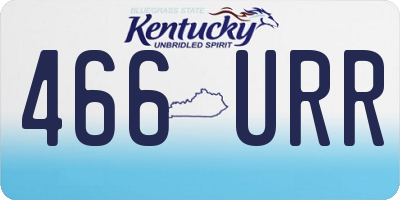 KY license plate 466URR