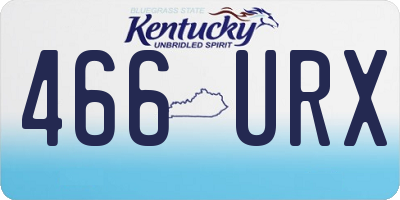 KY license plate 466URX