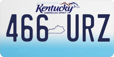 KY license plate 466URZ