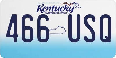 KY license plate 466USQ