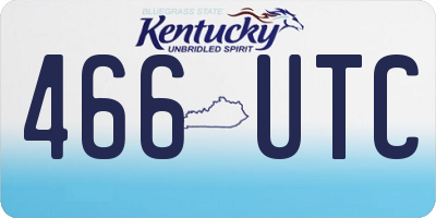 KY license plate 466UTC