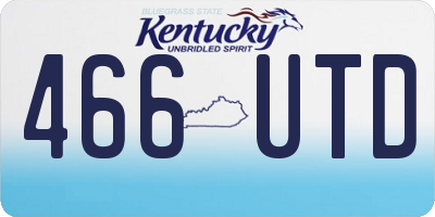 KY license plate 466UTD