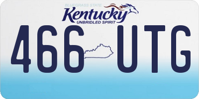 KY license plate 466UTG
