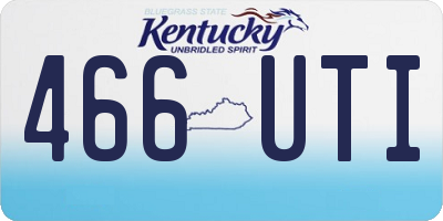 KY license plate 466UTI