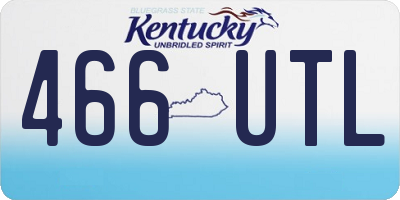 KY license plate 466UTL