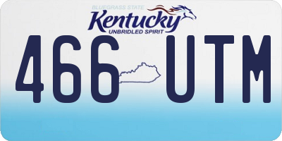 KY license plate 466UTM