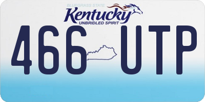 KY license plate 466UTP