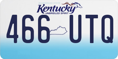 KY license plate 466UTQ