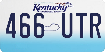 KY license plate 466UTR