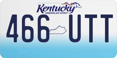 KY license plate 466UTT