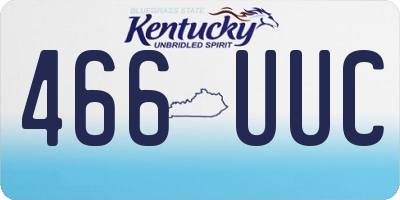 KY license plate 466UUC