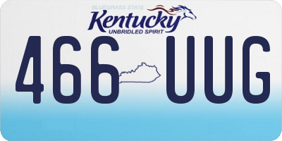 KY license plate 466UUG