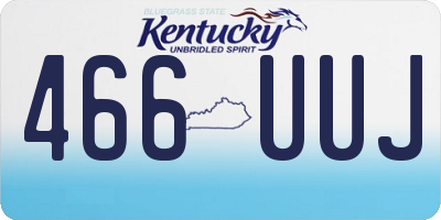 KY license plate 466UUJ