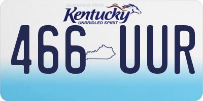 KY license plate 466UUR