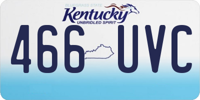 KY license plate 466UVC