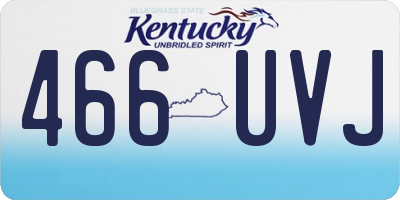 KY license plate 466UVJ