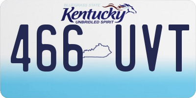 KY license plate 466UVT