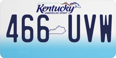 KY license plate 466UVW
