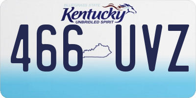KY license plate 466UVZ