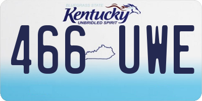 KY license plate 466UWE