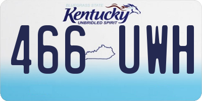 KY license plate 466UWH