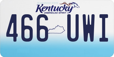 KY license plate 466UWI