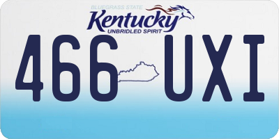 KY license plate 466UXI