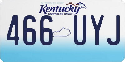 KY license plate 466UYJ