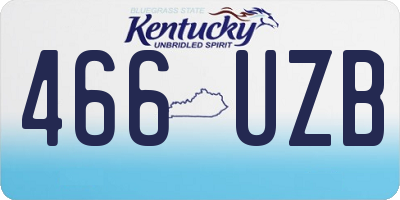 KY license plate 466UZB