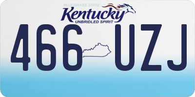 KY license plate 466UZJ